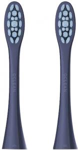 Набор сменных щеток-насадок Oclean PW05 Toothbrush Head for One/SE/Air/X/F1 Navy Blue (2шт/упаковка)
