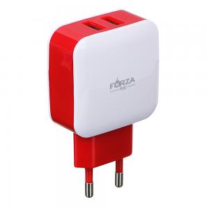 Зарядное устройство Forza USB, 220В, 2 USB, 2А