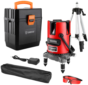 Лазерный уровень (нивелир) Deko DKLL02RB в кейсе
