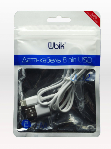 Кабель 8 pin USB Ubik UL12W