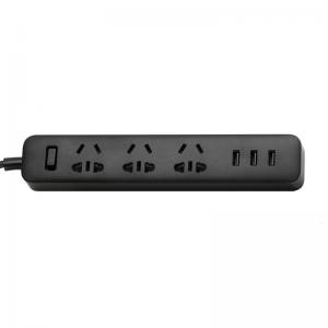Удлинитель Xiaomi Mi Power Strip (3 розетки+3 USB, черный)