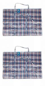 Сумка хозяйственная XL складная клетчатая (70х28х55см) комплект 2шт