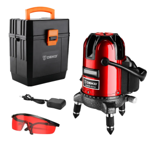 Лазерный уровень (нивелир) Deko LL57 в кейсе с аккумулятором