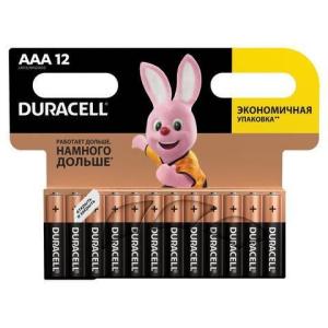 Батарейки мизинчковые (ААА) DURACELL 12шт