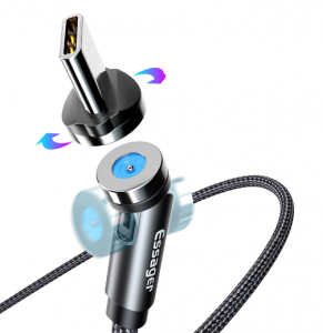 Магнитный кабель Essager с поворотом на 540 градусов, кабель Micro USB Type-C