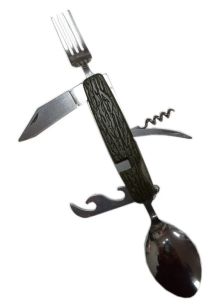 Мультитул туристический + ложка и вилка mi-tu с чехлом