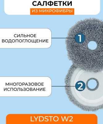 фото Сменная тряпка микрофибра для робот пылесоса Xiaomi Lydsto W2