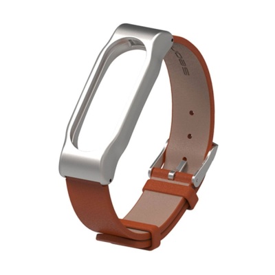 фото Кожаный ремешок для mi band 3/4