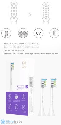 фото Сменные насадки Xiaomi Soocare X3 Розовый 2шт (BH01P)