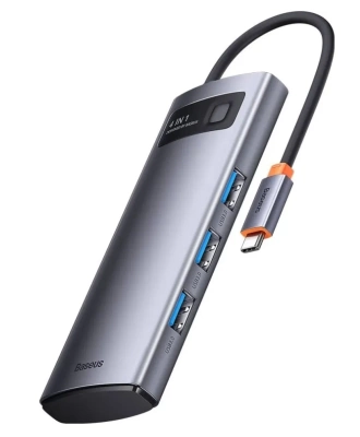 фото HUB разветвитель BASEUS Metal Gleam Series 4 в 1 Type-C (m) - 4xUSB3.0 (f)