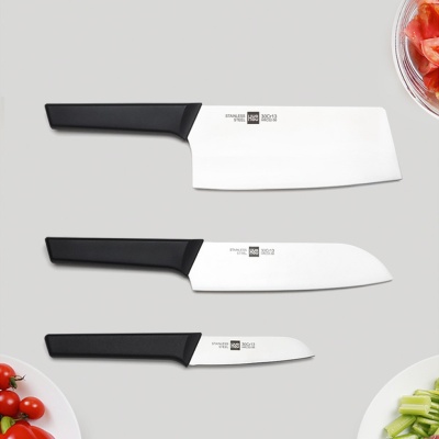 фото Набор стальных ножей HuoHou HU0059 4-Piece Kitchen Knife Set Lite RUS (3 ножа + деревянная подставка)