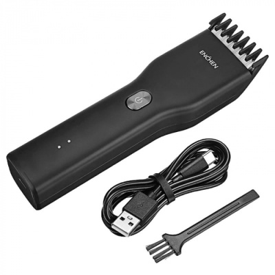 фото Триммер для волос Enchen Boost Hair Trimmer (+ножницы) Черный\Белый