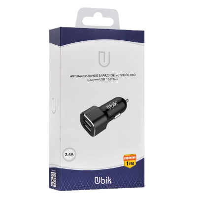 фото Автомобильное зарядное устройство UBIK UCP22W12 12В\2.4А