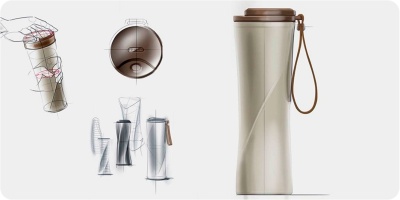 фото Термокружка Xiaomi Kiss Kiss Fish OLED Серый