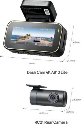 фото Видеорегистратор 70Mai Dash Cam 4K A810 Lite