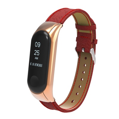 фото Кожаный ремешок для mi band 3/4
