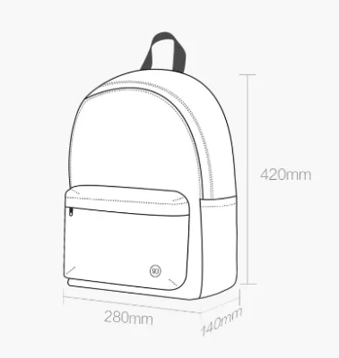 фото Рюкзак Xiaomi 90 Points Youth College Backpac (бежевый)
