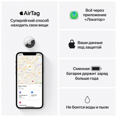 фото Беспроводная метка Apple AirTag 4шт