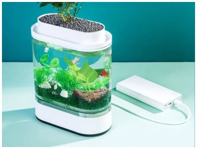 фото Акваферма Xiaomi Geometry Mini Lazy Fish Tank Pro C300